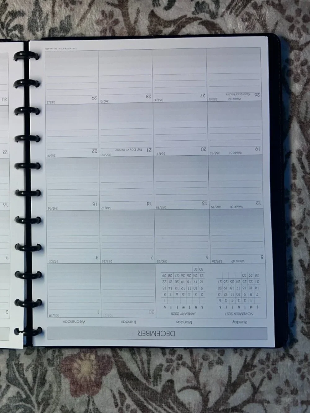 Circa Leather Discbound Calendar, Planner, Notebook. Color: Saddle